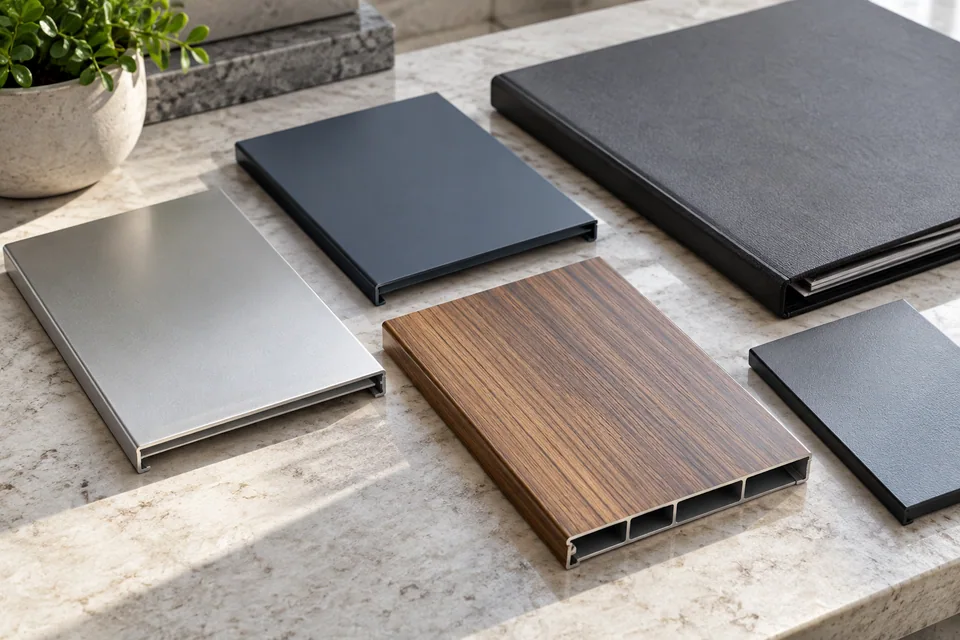 Garage finish coupons and a technical reference folder